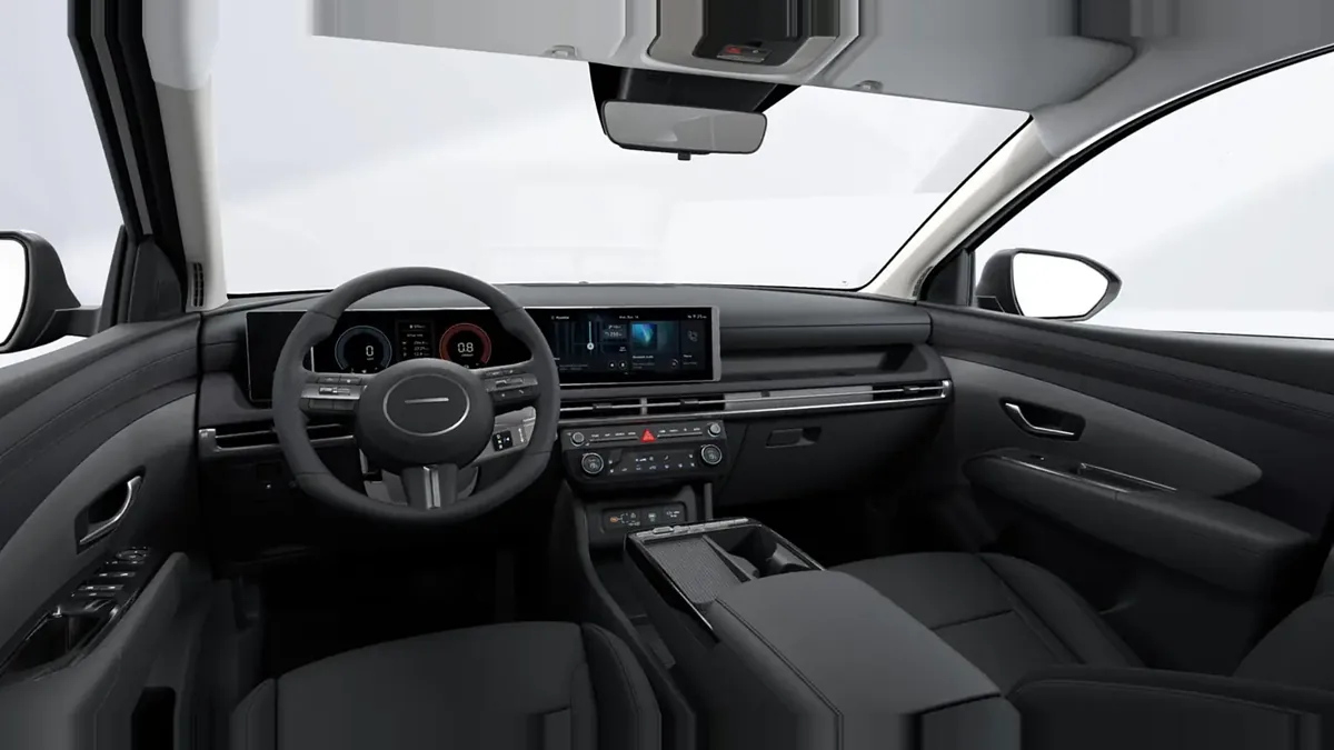 Hyundai Tucson Híbrido 1.6T HEV Klass AT 239CV en renting en Zaragoza — Interior