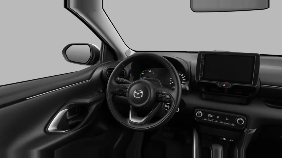 Mazda 2 Hybrid 1.5 85kW 116CV CVT Centre-Line GRY en renting en Zaragoza — Interior