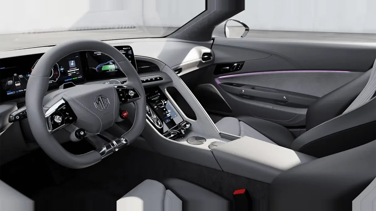 MG Cyberster Trophy Single Motor en renting en Zaragoza — Interior